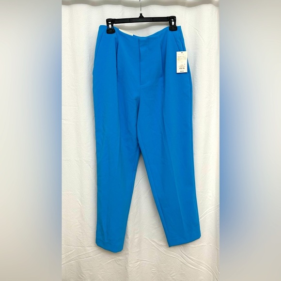 Women’s Blue Tapered Leg High Rise Pants - Picture 1 of 7